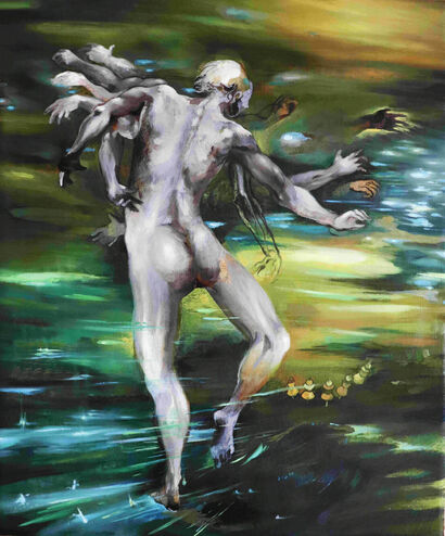 Oniric Flight (at the Gates of Sleep) - A Paint Artwork by Olga  Lepri