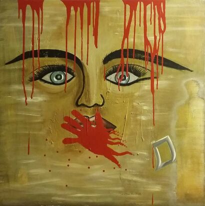 violenza - A Paint Artwork by RAFFAELLA CAVALLINI