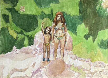 Crema solare - a Paint Artowrk by Maya De Franceschi 