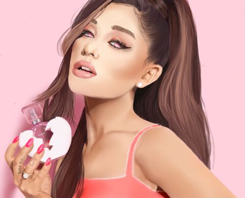Ariana Grande - a Digital Art by Antonina Shevchenko