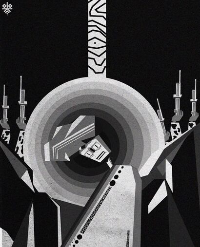Monochromatic War  - a Digital Art Artowrk by Hadi Bkhite