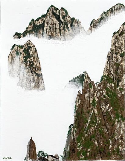 White Cosmos – Mountain - a Paint Artowrk by HsunArt