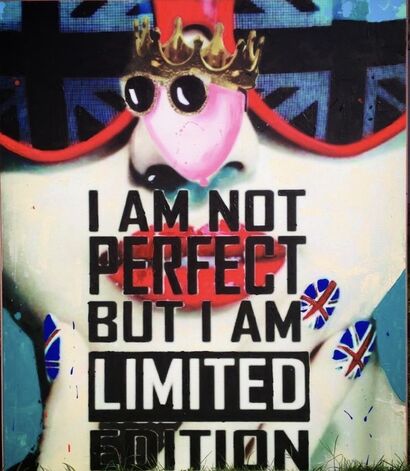 “I AM NOT PERFECT BUT I AM LIMITED EDITION” - A Paint Artwork by DEBORASENZALACCA