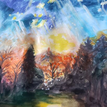 Pioggia di stelle - a Paint Artowrk by Andreina Cresta