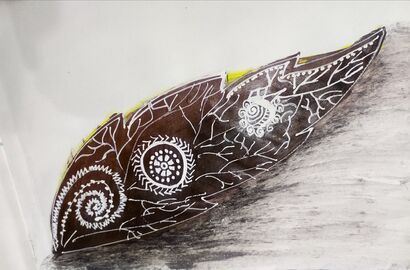 leaf mandala art - a Paint Artowrk by Shilpa Das