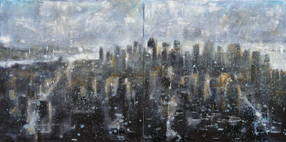 New York from my window - a Paint Artowrk by SOLVEIGA