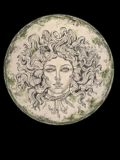 LA TRANSFORMACION DE MEDUSA - a Paint Artowrk by Elena Victoria Romero Muñoz