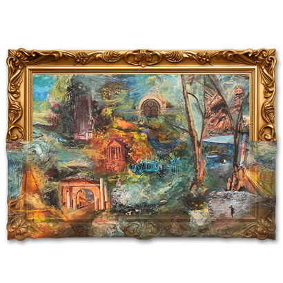 Between architecture and  nature; Sciences - a Paint Artowrk by Alexandra Bultel