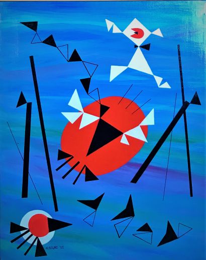 Allegro extraterrestre - a Paintings Artwork by Aldo Nigro