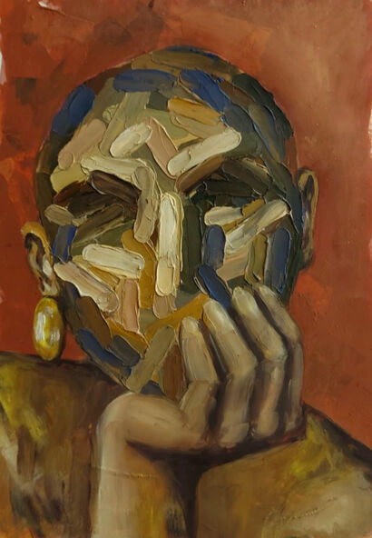 Face without a face - a Paint Artowrk by Marjan Navaeifar