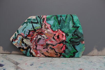 Pigs Head - a Paint Artowrk by Diana Savostaite