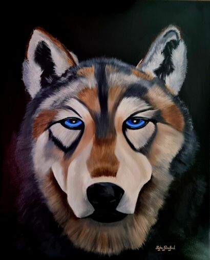 Ole Blue Eyes - a Paint Artowrk by Stephen Crawford