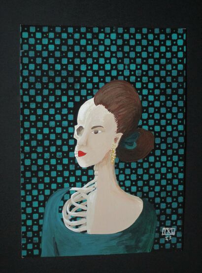 Ritratto di Beatrice Pompili - A Paint Artwork by Mirca Liverani