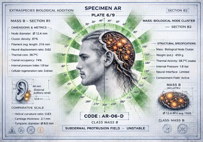 Specimen AR — Plate 06/09 Biological Node Cluster - a Digital Art Artwork by deNIse