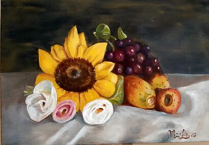 Sun flowers and fruits - a Paint Artowrk by Francesca Marfia