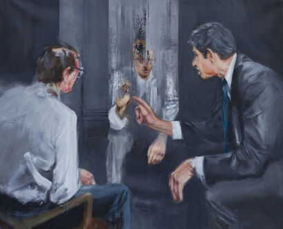 Meeting - A Paint Artwork by Patrick Vandecasteele