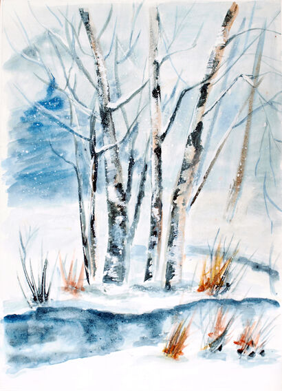 Winter forest  - a Paint Artowrk by Victoria Moisseyeva