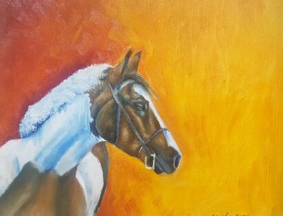 Sherley\'s Horse  - a Paint Artowrk by Cornelia Beer 