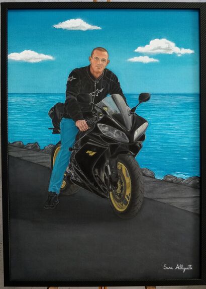 Il motociclista - a Paint Artowrk by Sara\'s oil Art