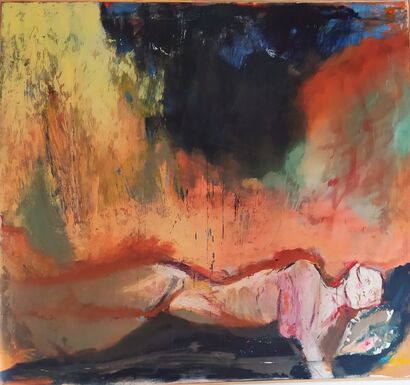 Morte di una ragazza - A Paint Artwork by Carla Protti