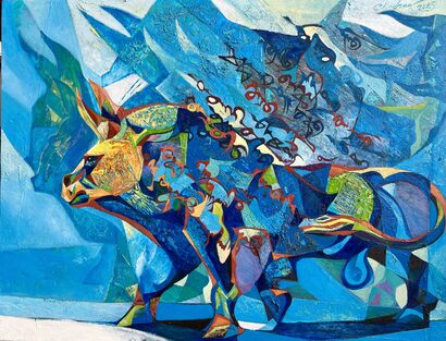 The BULL and Bulls composition - a Paint Artowrk by Chadraa