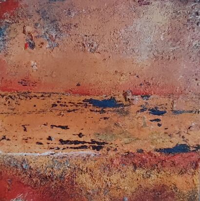 Sunset in the desert  - a Paint Artowrk by Miguel  Baena