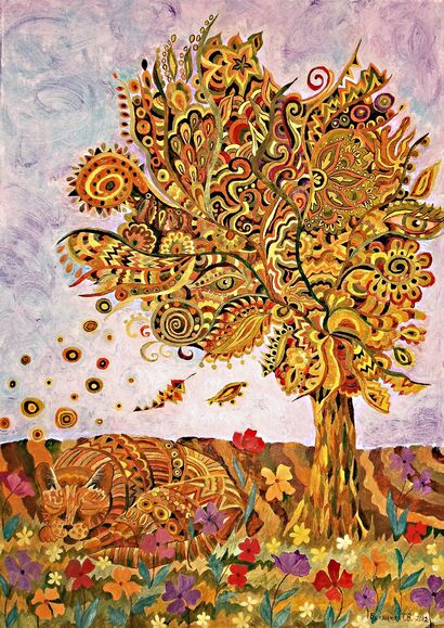 Tree on theEdge of the World - a Paint Artowrk by Tanya Belaya