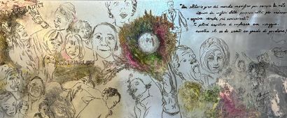 Caos: Il mondo inciso nei volti" - a Paintings Artwork by ElisabettAccoto