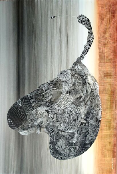 Horse on the wall - A Paint Artwork by Zuzanna  Wisniewska 