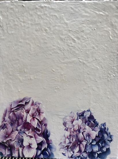 Hydrangea by the Sea  - A Paint Artwork by Homan
