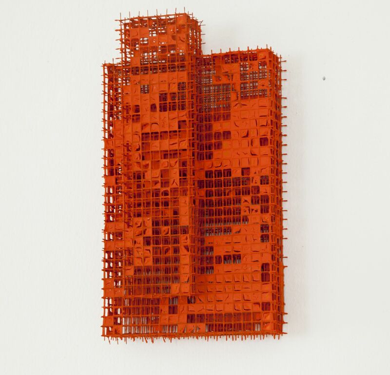 red mesh 2 - a Sculpture & Installation by Herbert Egger