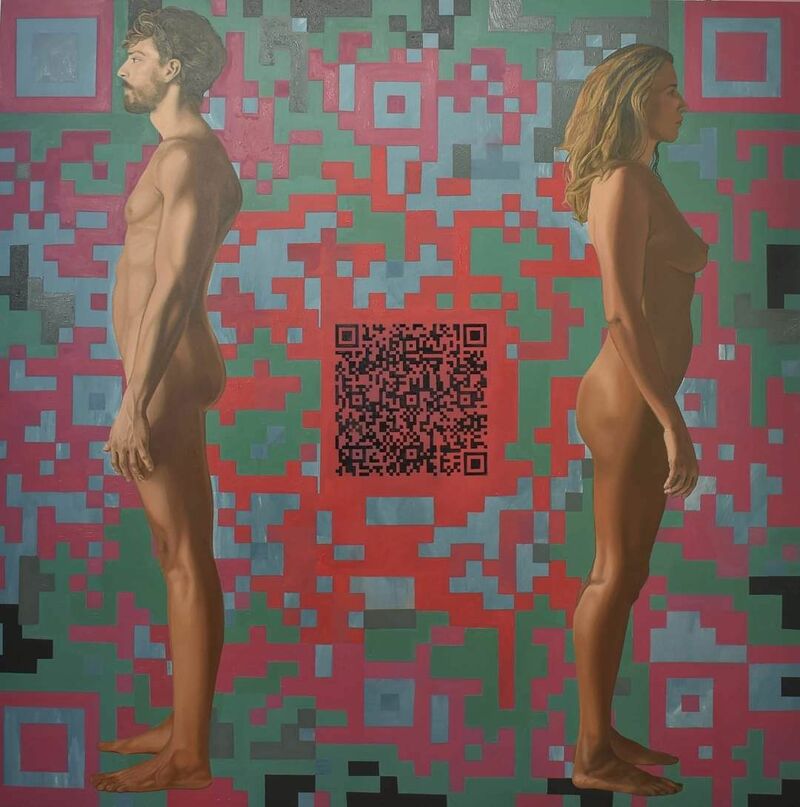 Adam and Eve - a Paintings by Vladislav Scepanovic