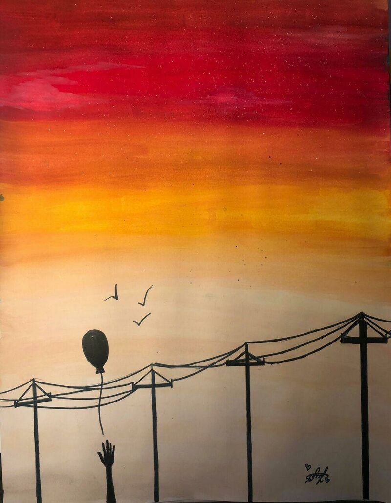 Beautiful of sky - a Paintings by Suhrob Mirbobozoda