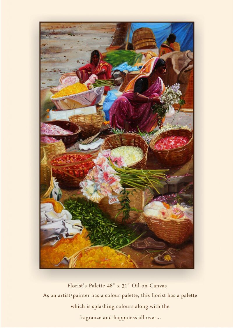 Florist pallate - a Paintings by Vivek Vadkar