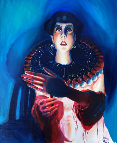 Les années folles, Sad Clown - a Paint Artowrk by Emilie Raud