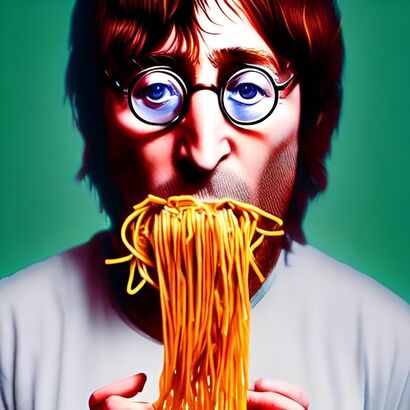 Spaghetti Lennon - a Digital Art Artowrk by Simone De Nicola