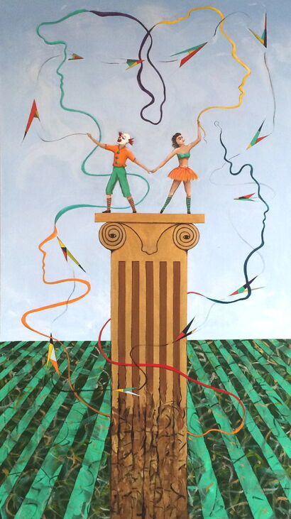 Keeping Civilisation Lively - A Paint Artwork by Carol Dance