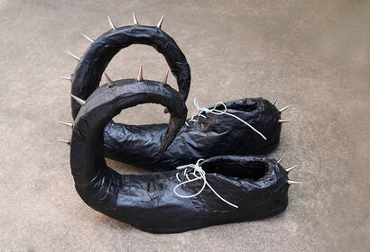 KNAVES OF RADIANCE (Sculptural shoes 01) - A Sculpture & Installation Artwork by Luca Bosani