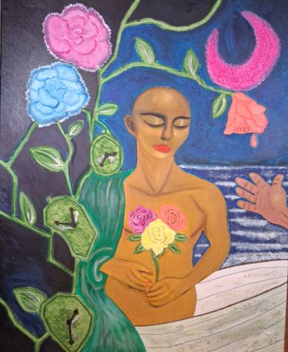 "Florecer desde el silencio" - a Paintings Artwork by Martin Angel