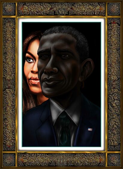 Baroque Obama: Behind every great man… - a Digital Art Artowrk by Cole DeVerlle