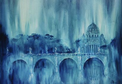 Blue Roma  - a Paint Artowrk by georges  Kalmetti