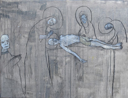 The Entombment of Jesus Christ - a Paint Artowrk by Jamie Scott