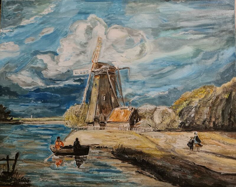 Dutch Landscape  - a Paintings by I Khan