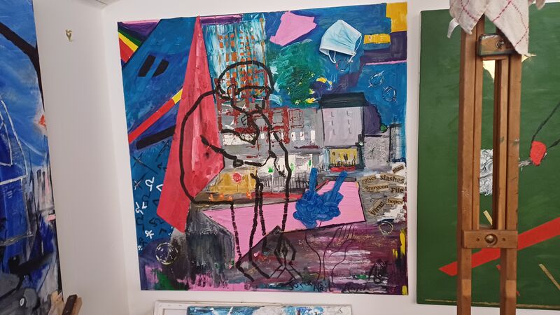Fu>k you covid - a Paintings by Pauline Mckinley