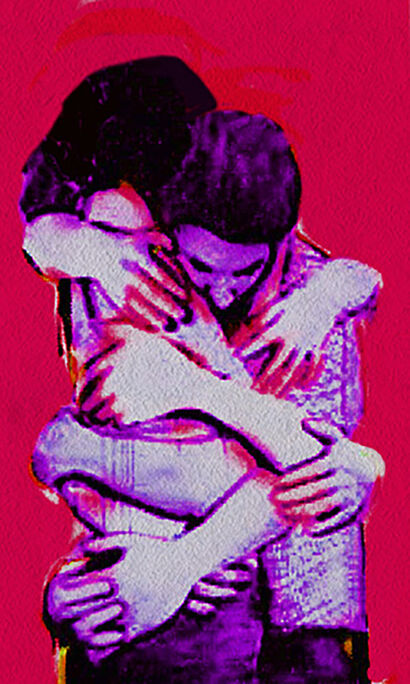 Red Hug - a Digital Art Artowrk by Zeco
