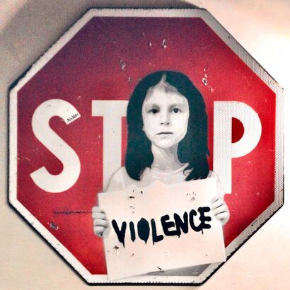 STOP VIOLENCE - A Paint Artwork by Manuel Giacometti Art