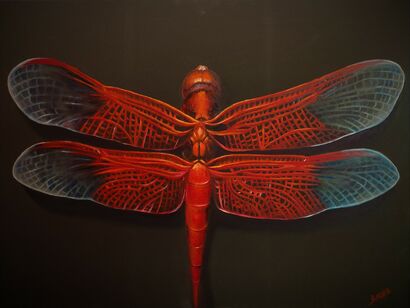 MYSTICAL DRAGONFLY  - A Paint Artwork by Maria Baskal