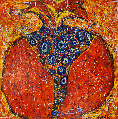 Pomegranate  - A Paint Artwork by Ayan Aziz Mammadova
