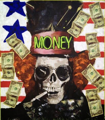 “MONEY - THE NATIONAL ANTHEM” - A Paint Artwork by DEBORASENZALACCA