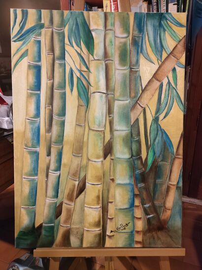 Ambiente: dalla plastica al bambu' - A Paint Artwork by Maria Nilde Randazzo